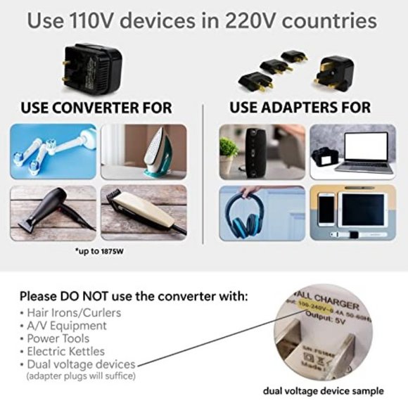 Miami CarryOn Step-down Travel Voltage Converter and Adapter Kit with Pouch *NEW - Picture 4 of 8